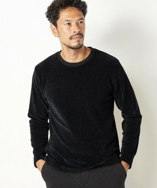 MEN'S BIGI / メンズビギ Tシャツ | モールジャガードクルーネックカットソー | 詳細11