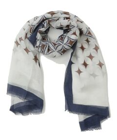 MEN'S BIGI / メンズビギ マフラー・ショール・スヌード・ストール | 【Altea】ジオメトリックプリント大判ストール