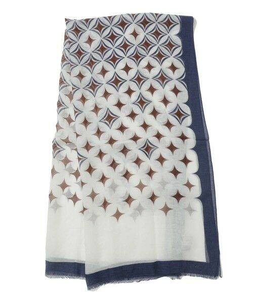 MEN'S BIGI / メンズビギ マフラー・ショール・スヌード・ストール | 【Altea】ジオメトリックプリント大判ストール | 詳細1