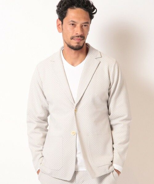 MEN'S BIGI / メンズビギ テーラードジャケット | ポリエステルエアリードッツテーラードジャケット | 詳細1