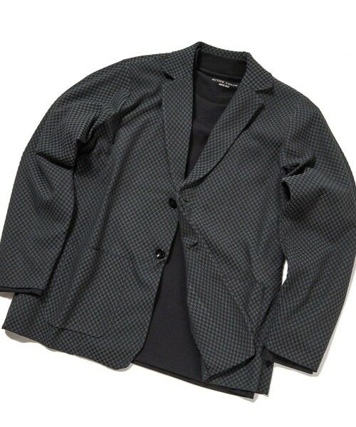 MEN'S BIGI / メンズビギ テーラードジャケット | ポリエステルエアリードッツテーラードジャケット（ブラック）
