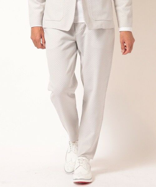 MEN'S BIGI / メンズビギ スラックス・ドレスパンツ | ポリエステルエアリードッツイージーパンツ（オフホワイト）