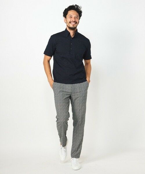 MEN'S BIGI / メンズビギ スラックス・ドレスパンツ | 【ACTIVE TAILOR】3Dサッカープリントイージーパンツ<セットアップ対応> | 詳細1