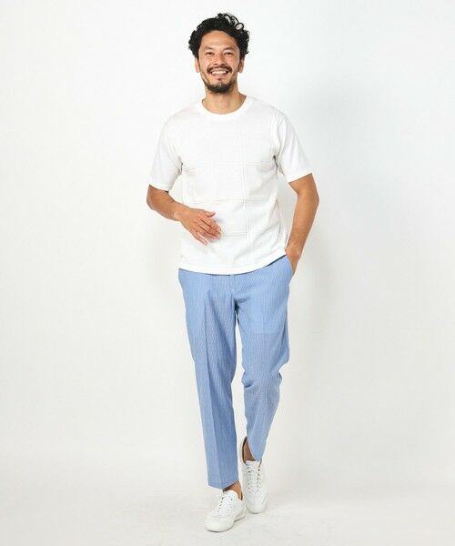 MEN'S BIGI / メンズビギ スラックス・ドレスパンツ | 3Dサッカーストレッチアンクル丈イージーパンツ | 詳細7