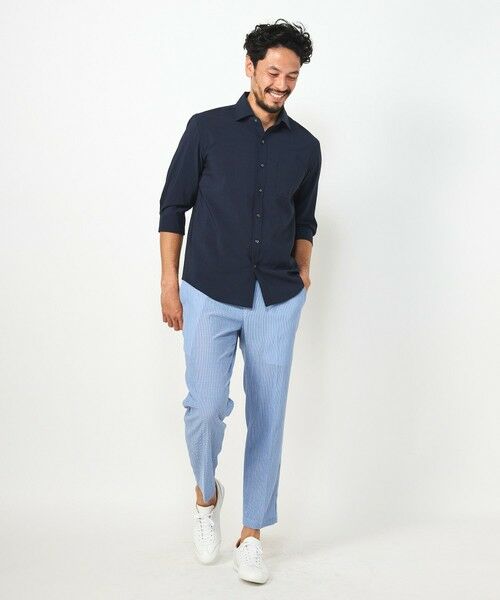 MEN'S BIGI / メンズビギ スラックス・ドレスパンツ | 3Dサッカーストレッチアンクル丈イージーパンツ | 詳細8