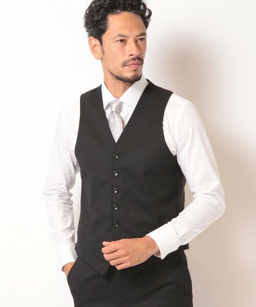 MEN'S BIGI / メンズビギ ベスト | シェブロンジャカードリバーシブルベスト＜同素材スーツあり＞ | 詳細1