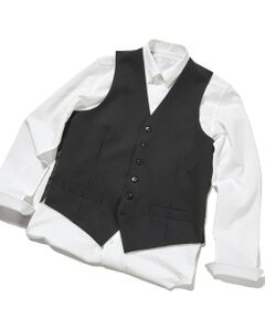 MEN'S BIGI / メンズビギ ベスト | 【スリーピース対応】サージ綾ブラック無地ベスト