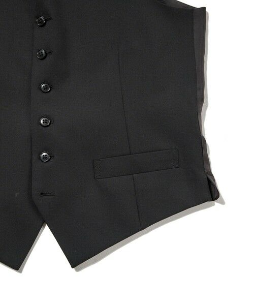 MEN'S BIGI / メンズビギ ベスト | 【スリーピース対応】サージ綾ブラック無地ベスト | 詳細6