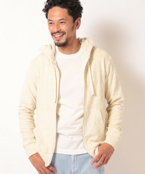 MEN'S BIGI / メンズビギ スウェット | 【Sea Green/シーグリーン】ペイズリー柄パイルジャカードパーカ | 詳細2