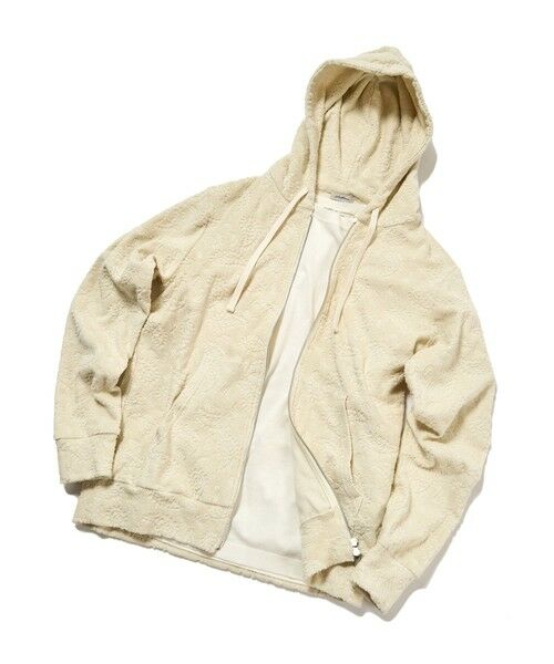 MEN'S BIGI / メンズビギ スウェット | 【Sea Green/シーグリーン】ペイズリー柄パイルジャカードパーカ | 詳細4