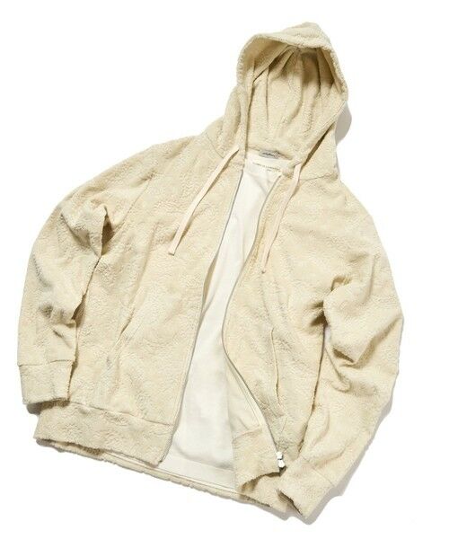 MEN'S BIGI / メンズビギ スウェット | 【Sea Green/シーグリーン】ペイズリー柄パイルジャカードパーカ（オフホワイト）