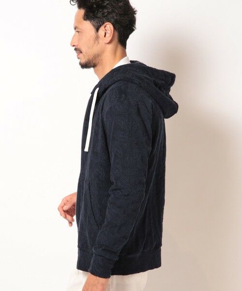 MEN'S BIGI / メンズビギ スウェット | 【Sea Green/シーグリーン】ペイズリー柄パイルジャカードパーカ | 詳細10