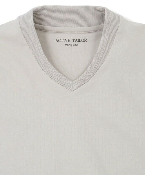 MEN'S BIGI / メンズビギ Tシャツ | 【ACTIVE TAILOR】シルケットスムースVネックTシャツ | 詳細8