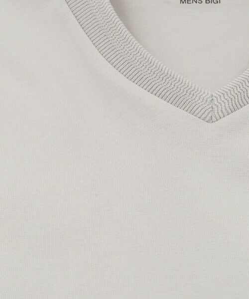 MEN'S BIGI / メンズビギ Tシャツ | 【ACTIVE TAILOR】シルケットスムースVネックTシャツ | 詳細9