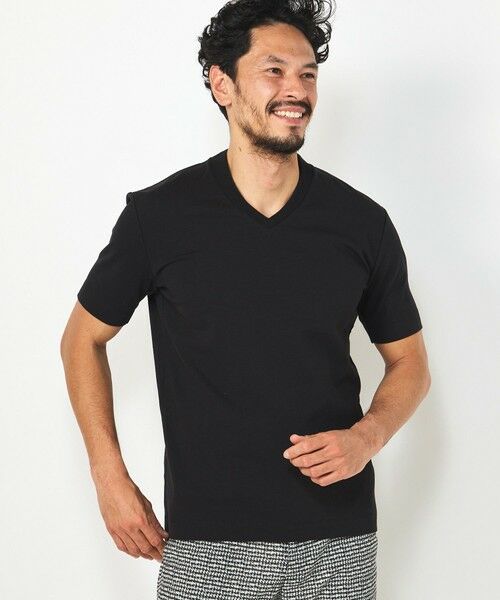 MEN'S BIGI / メンズビギ Tシャツ | 【ACTIVE TAILOR】シルケットスムースVネックTシャツ | 詳細13