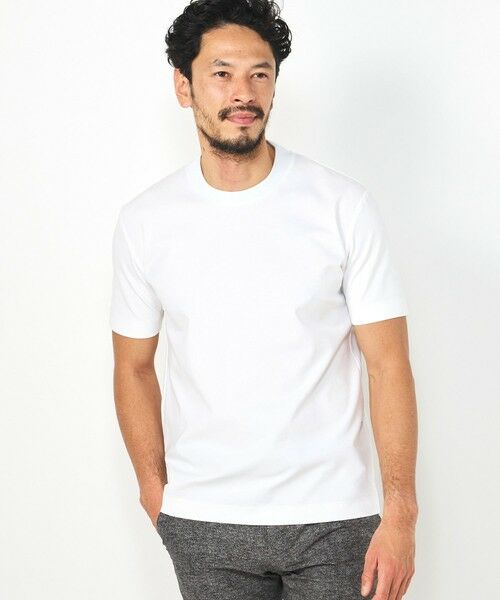MEN'S BIGI / メンズビギ Tシャツ | 【ACTIVE TAILOR】シルケットスムースクルーネックTシャツ | 詳細1