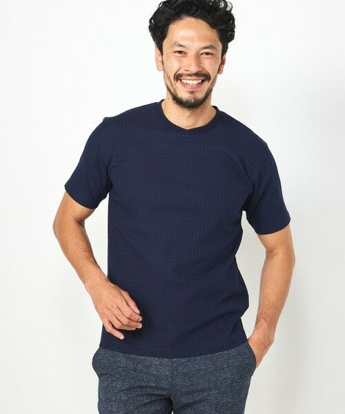 MEN'S BIGI / メンズビギ Tシャツ | リンクスジャカード半袖カットソー | 詳細13