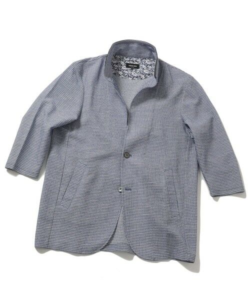 MEN'S BIGI / メンズビギ カーディガン・ボレロ | 格子柄サッカースタンドカラーカーディガン | 詳細4