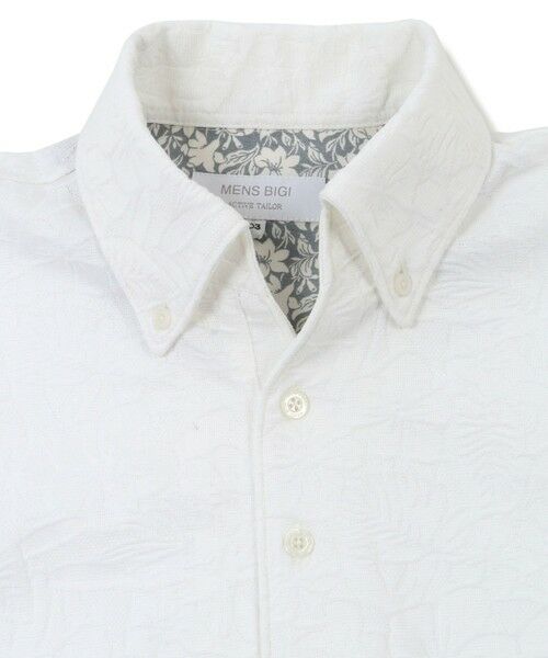 MEN'S BIGI / メンズビギ ポロシャツ | 【COOL MAX】リンクスジャカードフラワー柄ポロシャツ | 詳細3