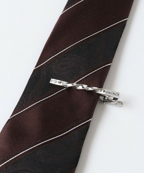 MEN'S BIGI / メンズビギ カフリンクス・ネクタイピン | ツイストクリスタルタイバー（シルバー）