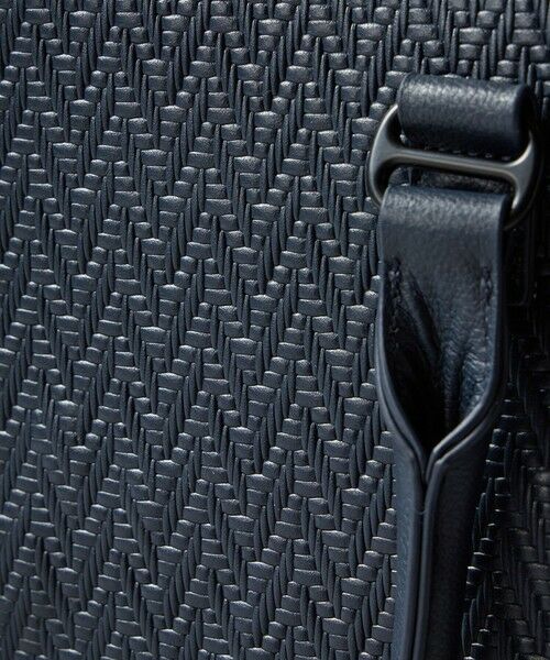 MEN'S BIGI / メンズビギ トートバッグ | シュリンクレザーへリンボン型押しコンビトートバッグ | 詳細15