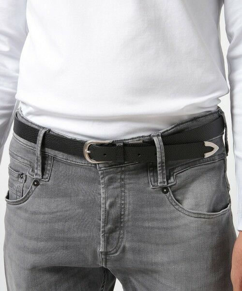 MEN'S BIGI / メンズビギ ベルト・サスペンダー | リザード型押しベルト | 詳細1