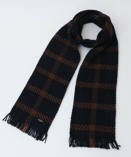 MEN'S BIGI / メンズビギ マフラー・ショール・スヌード・ストール | 【JOHN BRANIGAN/ジョンブラニガン】ナローロングマフラー（ネイビー）