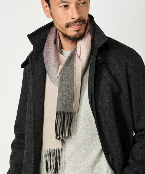 MEN'S BIGI / メンズビギ マフラー・ショール・スヌード・ストール | グラデーションチェックカシミヤマフラー | 詳細4