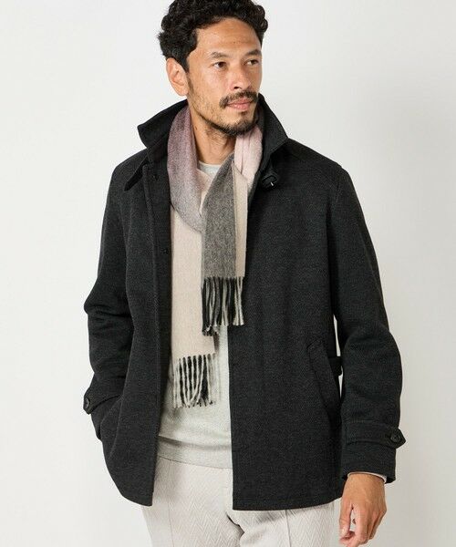 MEN'S BIGI / メンズビギ マフラー・ショール・スヌード・ストール | グラデーションチェックカシミヤマフラー | 詳細3