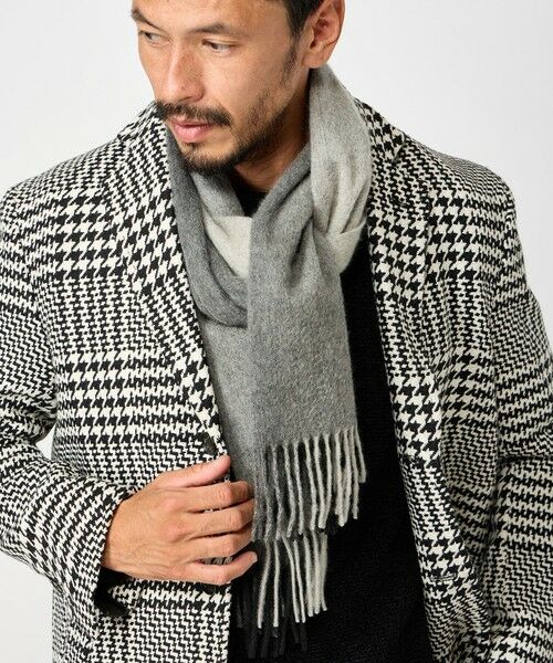 MEN'S BIGI / メンズビギ マフラー・ショール・スヌード・ストール | グラデーションチェックカシミヤマフラー | 詳細8