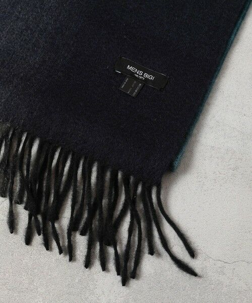 MEN'S BIGI / メンズビギ マフラー・ショール・スヌード・ストール | グラデーションチェックカシミヤマフラー | 詳細11