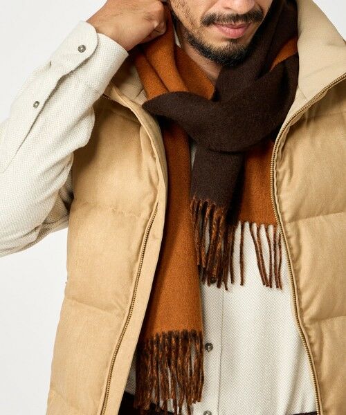 MEN'S BIGI / メンズビギ マフラー・ショール・スヌード・ストール | リバーシブルウールマフラー | 詳細9