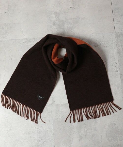 MEN'S BIGI / メンズビギ マフラー・ショール・スヌード・ストール | リバーシブルウールマフラー（ブラウン）
