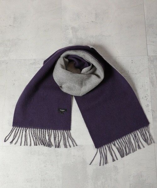 MEN'S BIGI / メンズビギ マフラー・ショール・スヌード・ストール | リバーシブルウールマフラー（パープル）
