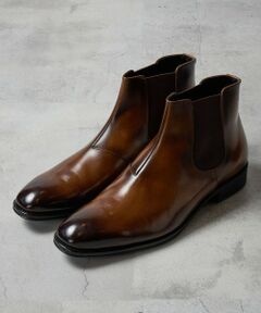 MEN'S BIGI / メンズビギ ブーツ（ロング丈） | サイドゴアリアルレザーショートブーツ