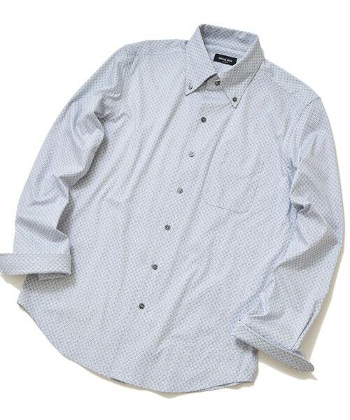 MEN'S BIGI / メンズビギ シャツ・ブラウス | 【ACTIVE TAILOR】プリントジャージドレスシャツ（ブルー系）