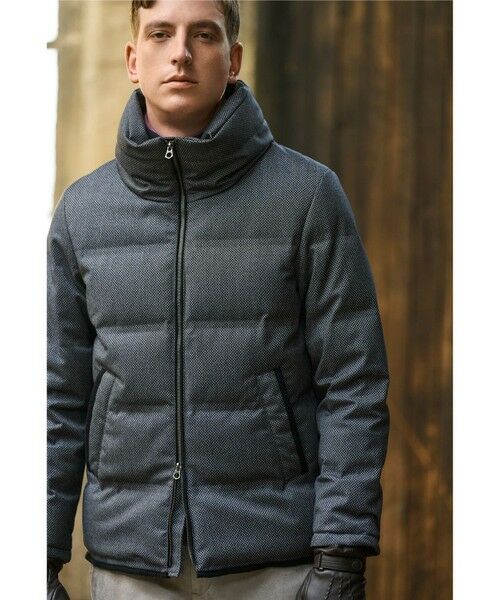 MEN'S BIGI / メンズビギ ダウンジャケット・ベスト | マイクロブロックチェックボリュームネックダウン | 詳細11