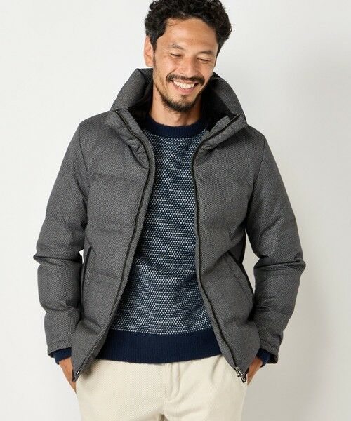 MEN'S BIGI / メンズビギ ダウンジャケット・ベスト | マイクロブロックチェックボリュームネックダウン | 詳細4