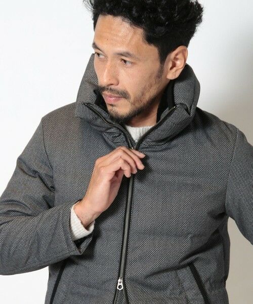 MEN'S BIGI / メンズビギ ダウンジャケット・ベスト | マイクロブロックチェックボリュームネックダウン | 詳細5