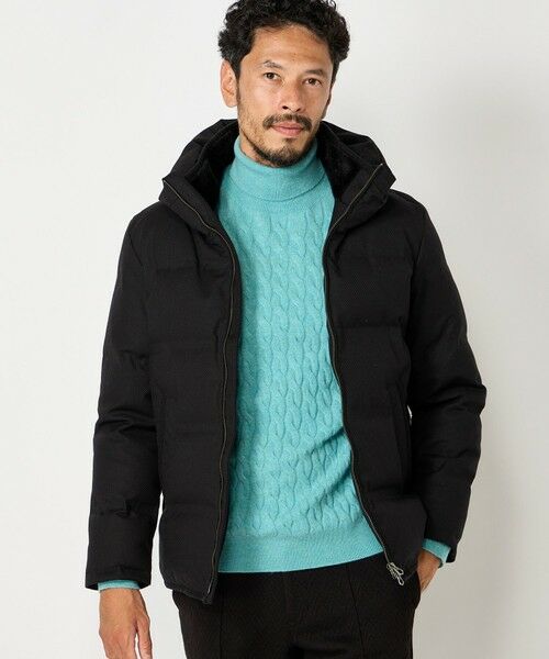 MEN'S BIGI / メンズビギ ダウンジャケット・ベスト | マイクロブロックチェックボリュームネックダウン | 詳細12