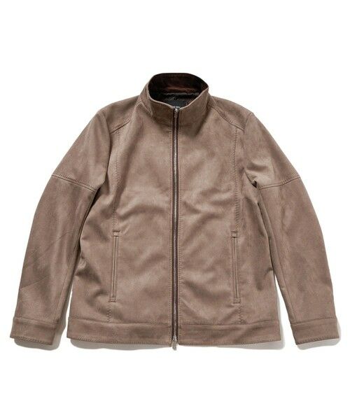 MEN'S BIGI / メンズビギ レザーブルゾン・ジャケット | フェイクスエードダンボールブルゾン | 詳細4