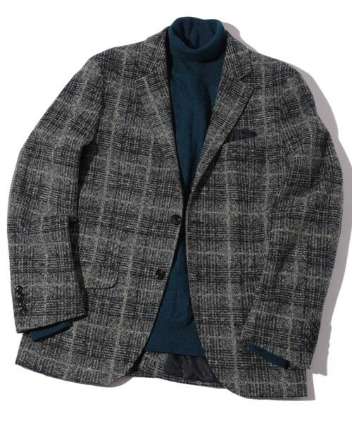 MEN'S BIGI / メンズビギ テーラードジャケット | 【LANIFICIO ROMA】ジャージテーラードジャケット（ブルー系）