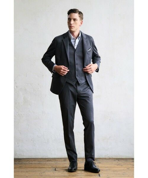 MEN'S BIGI / メンズビギ テーラードジャケット | 【ACTIVE TAILOR】エクストラTRジャージヘリンボーンプリントテーラードジャケット＜セットアップ・スリーピース対応＞ | 詳細16