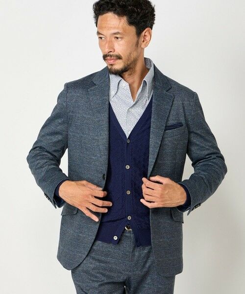 MEN'S BIGI / メンズビギ テーラードジャケット | 【ACTIVE TAILOR】エクストラTRジャージヘリンボーンプリントテーラードジャケット＜セットアップ・スリーピース対応＞ | 詳細17