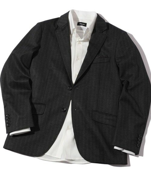 MEN'S BIGI / メンズビギ テーラードジャケット | 【ACTIVE TAILOR】エクストラTRジャージプリントテーラードジャケット＜セットアップ・スリーピース対応＞（グレー）