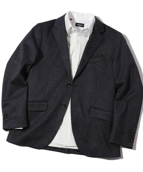 MEN'S BIGI / メンズビギ テーラードジャケット | 【ACTIVE TAILOR】エクストラTRジャージプリントテーラードジャケット＜セットアップ・スリーピース対応＞（ネイビー）