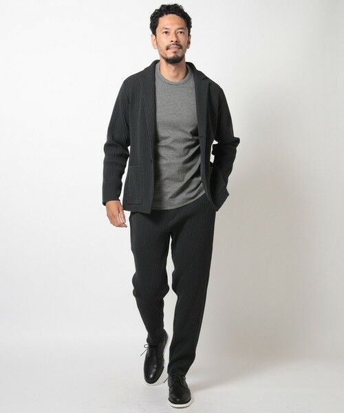 MEN'S BIGI / メンズビギ スラックス・ドレスパンツ | たて畝ニットジャージイージーパンツ＜セットアップ対応＞ | 詳細1