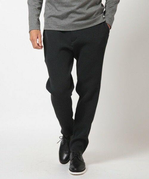 MEN'S BIGI / メンズビギ スラックス・ドレスパンツ | たて畝ニットジャージイージーパンツ＜セットアップ対応＞（グレー）