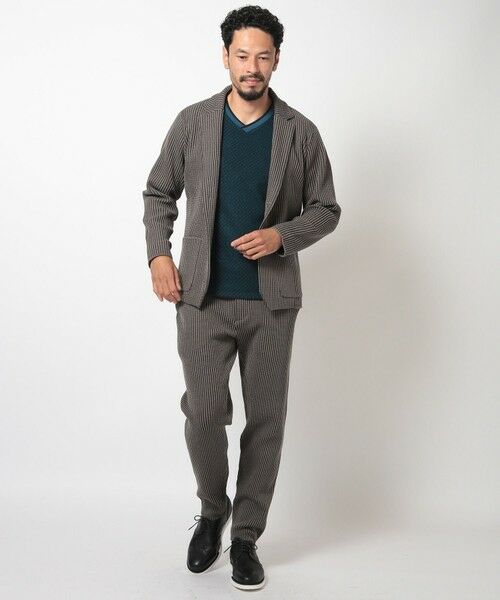 MEN'S BIGI / メンズビギ スラックス・ドレスパンツ | たて畝ニットジャージイージーパンツ＜セットアップ対応＞ | 詳細6