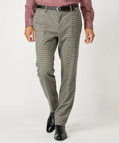 MEN'S BIGI / メンズビギ スラックス・ドレスパンツ | トリコットコーデュロイ千鳥格子プリントスラックスパンツ＜セットアップ対応＞